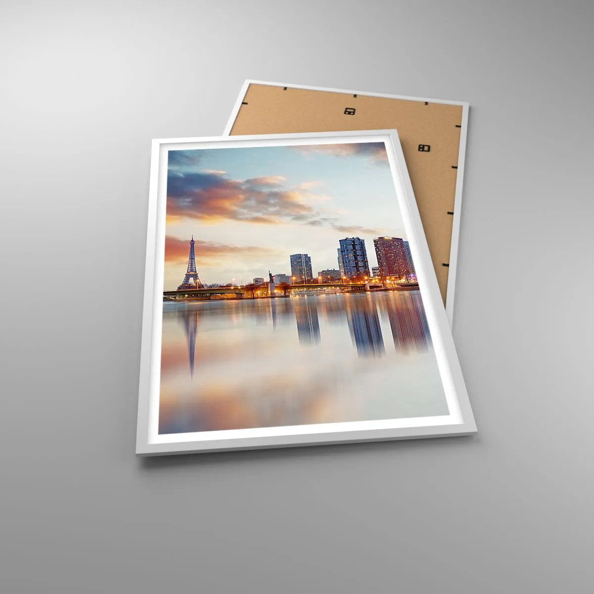 Póster en marco blanco - La calma monumental de París - 61x91 cm