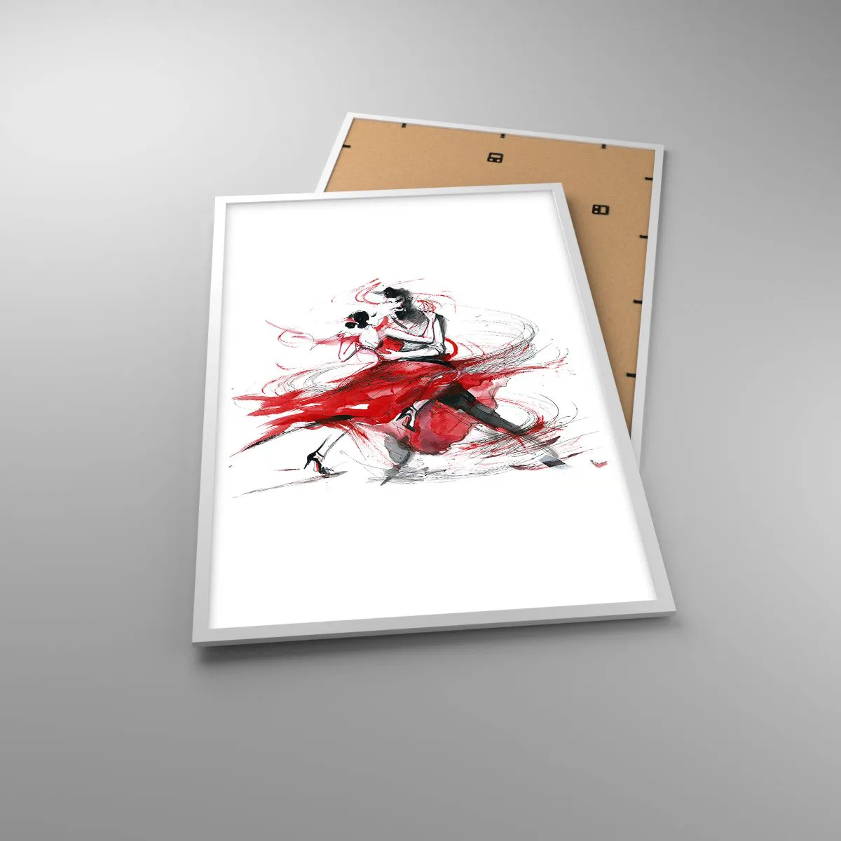 Poster in einem weißen Rahmen - Tango – der Rhythmus der Leidenschaft - 61x91 cm