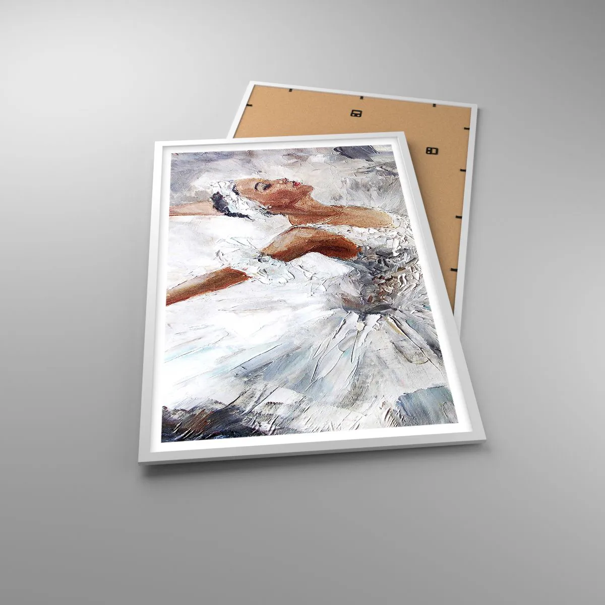 Affiche dans un cadre blanc - Poster - Délicat et léger comme du tulle - 61x91 cm