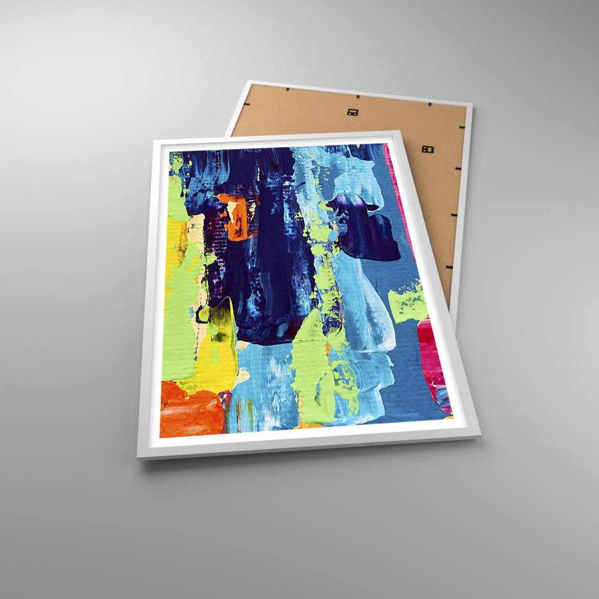 Poster in een witte lijst - Het leven is mooi! - 61x91 cm