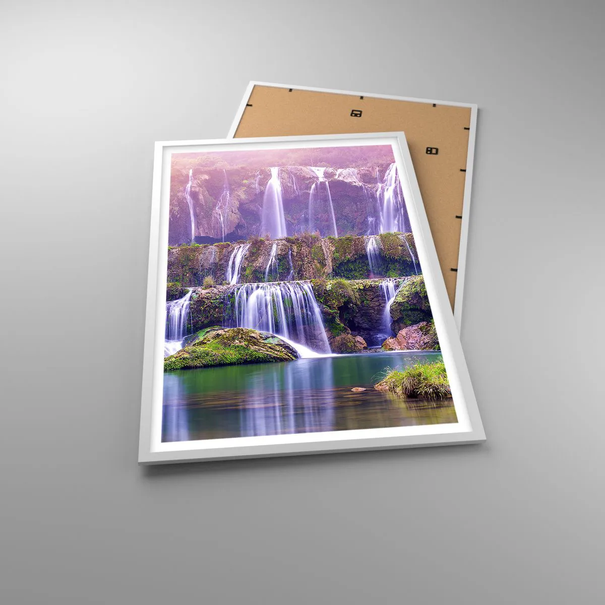 Poster in een witte lijst - Trap naar de hemel - 61x91 cm