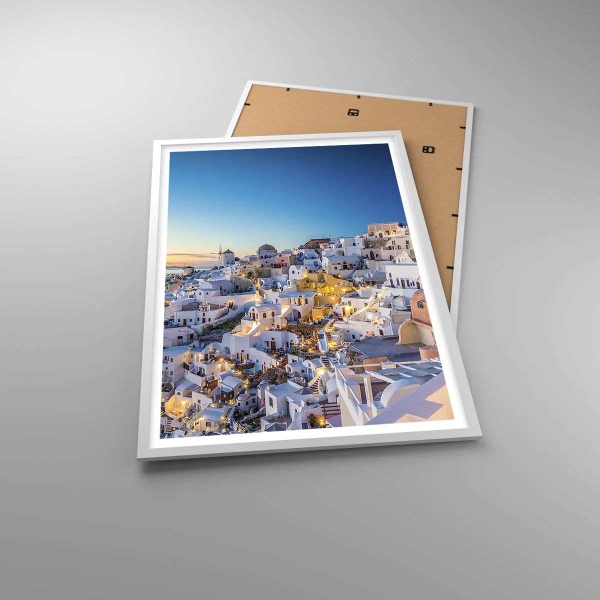 Affiche dans un cadre blanc - Poster - L'essence de la grecque - 61x91 cm