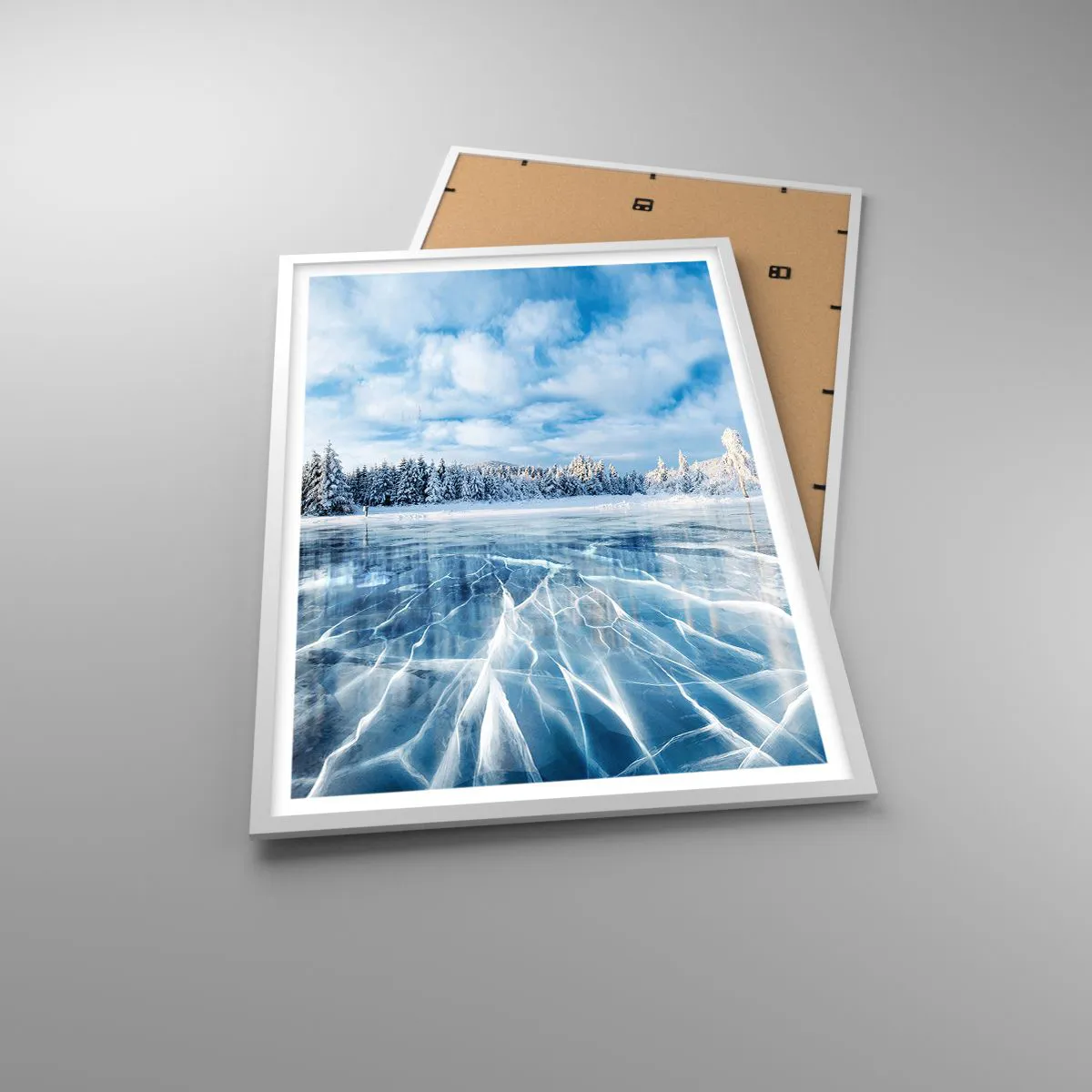 Poster in white frmae - Dazling and Crystalline View - 61x91 cm