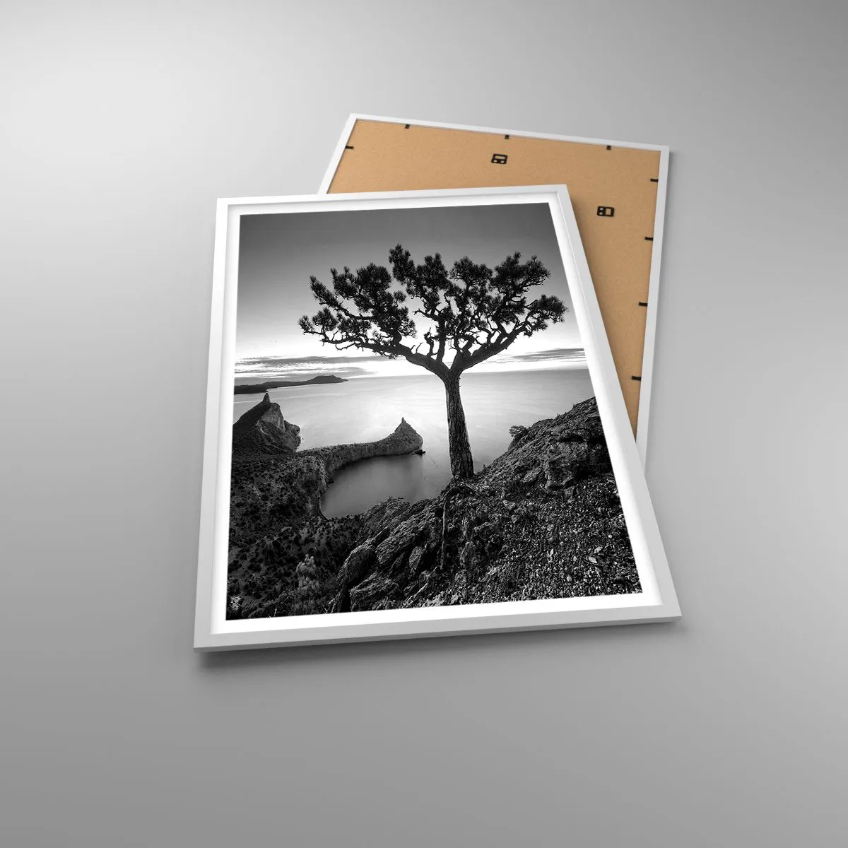 Affiche dans un cadre blanc - Poster - Paix jusqu'à l'horizon - 61x91 cm