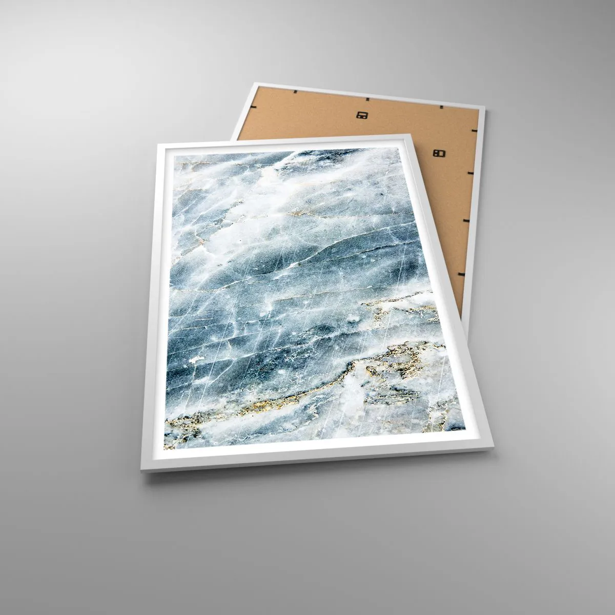 Poster in een witte lijst - Ijs wereld - 61x91 cm