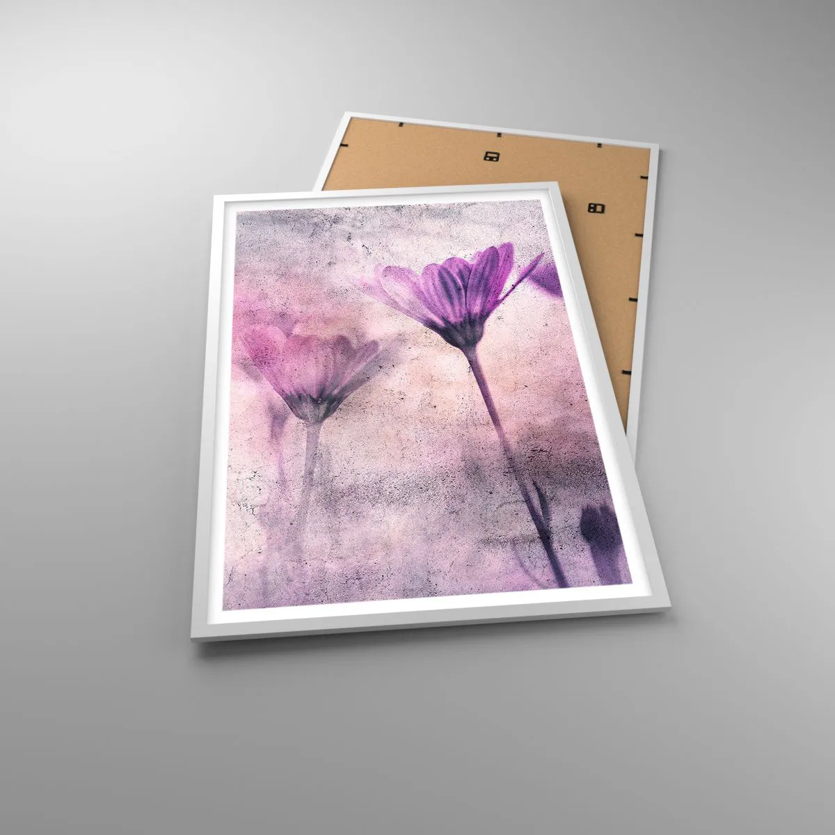 Affiche dans un cadre blanc - Poster - Rêve de fleurs - 61x91 cm