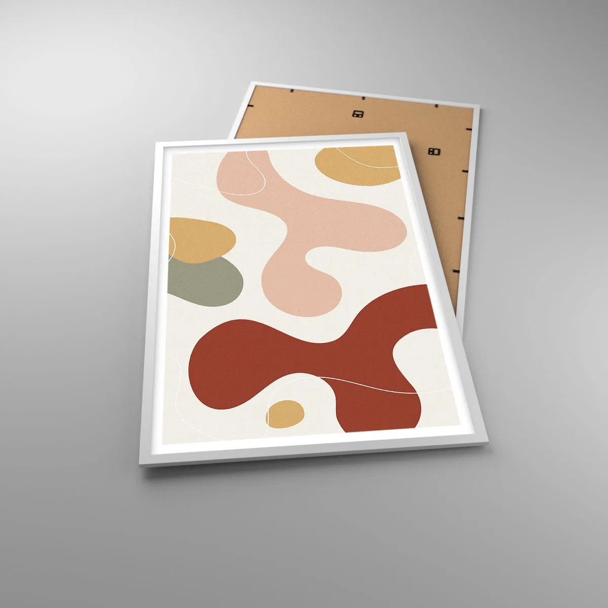 Poster in einem weißen Rahmen - Kringel oder Schnörkel? - 61x91 cm