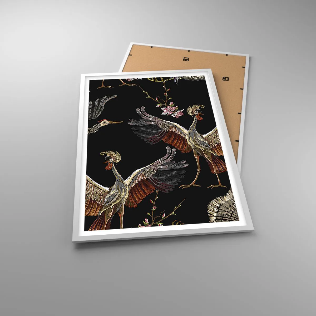 Affiche dans un cadre blanc - Poster - Un oiseau de conte de fées - 61x91 cm