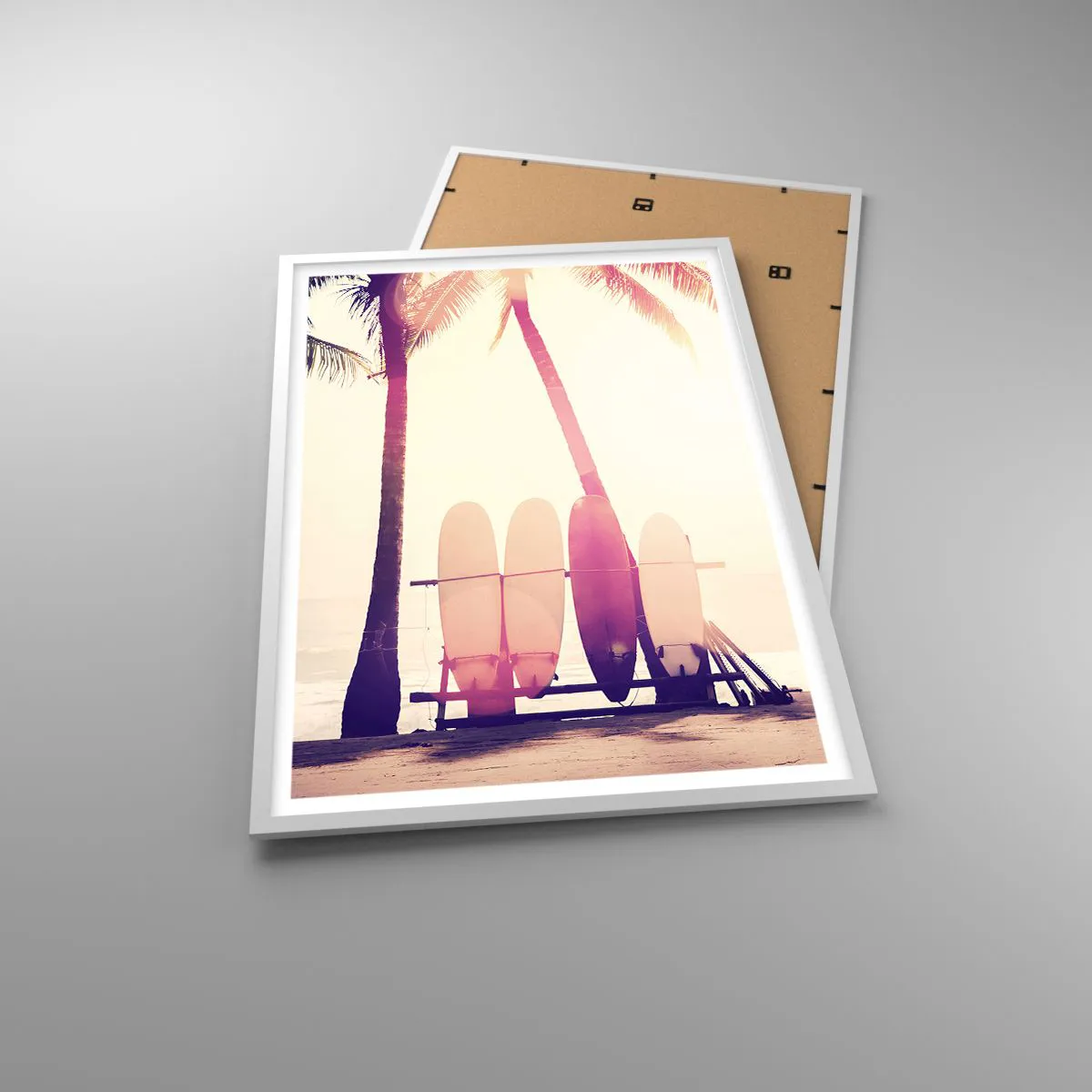 Affiche dans un cadre blanc - Poster - Ca va être une journée magnifique - 61x91 cm