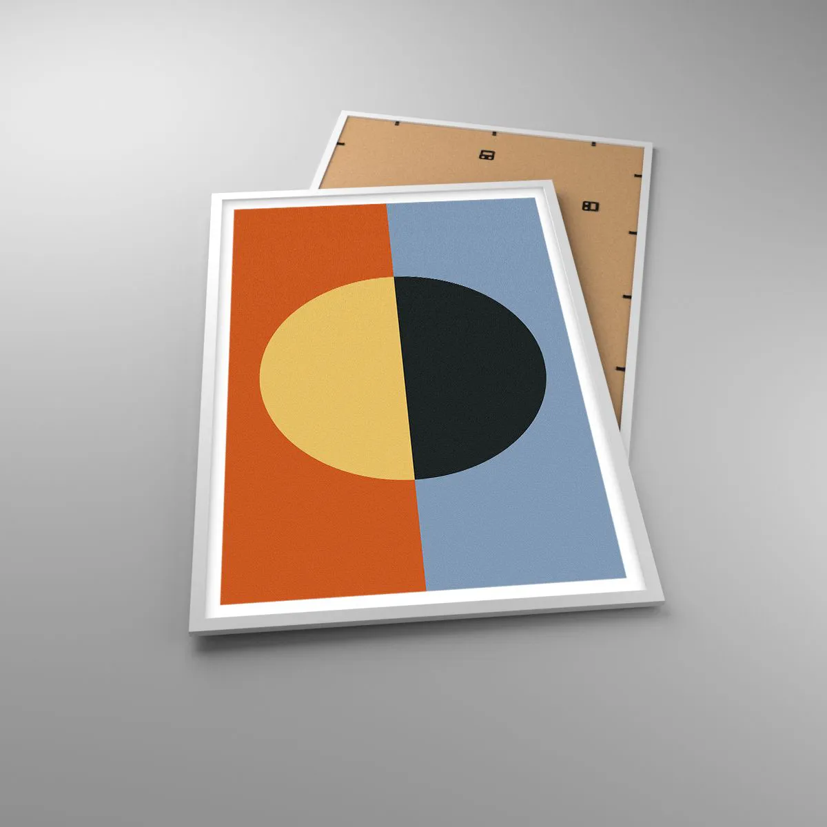 Poster in white frmae - Composition of Warm and Cool - 61x91 cm