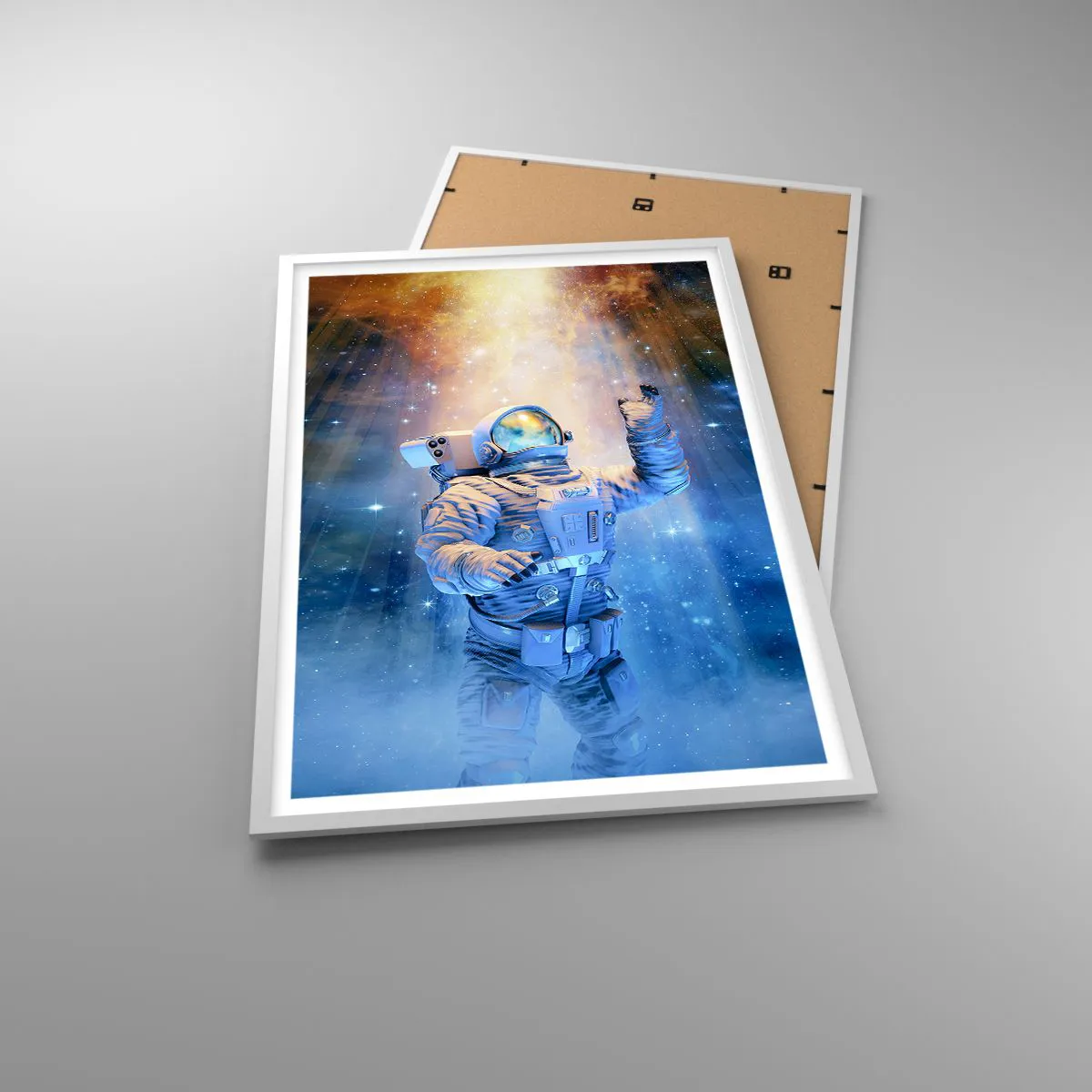 Poster în ramă albă - În cele din urmă am ajuns - 61x91 cm