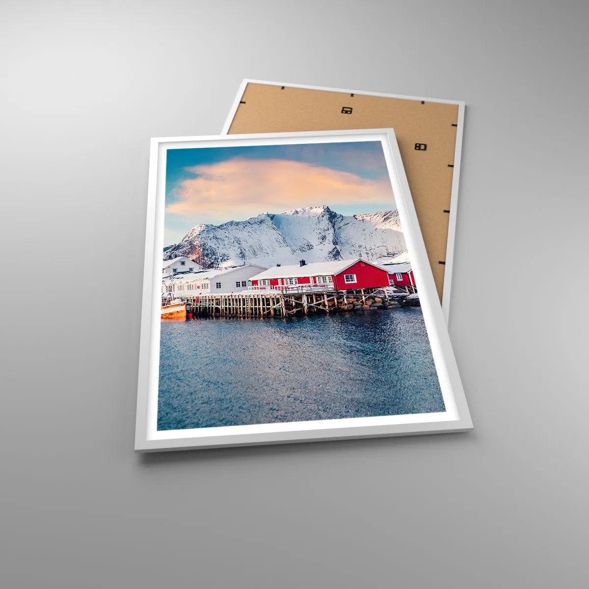 Affiche dans un cadre blanc - Poster - Retraite dans le nord - 61x91 cm