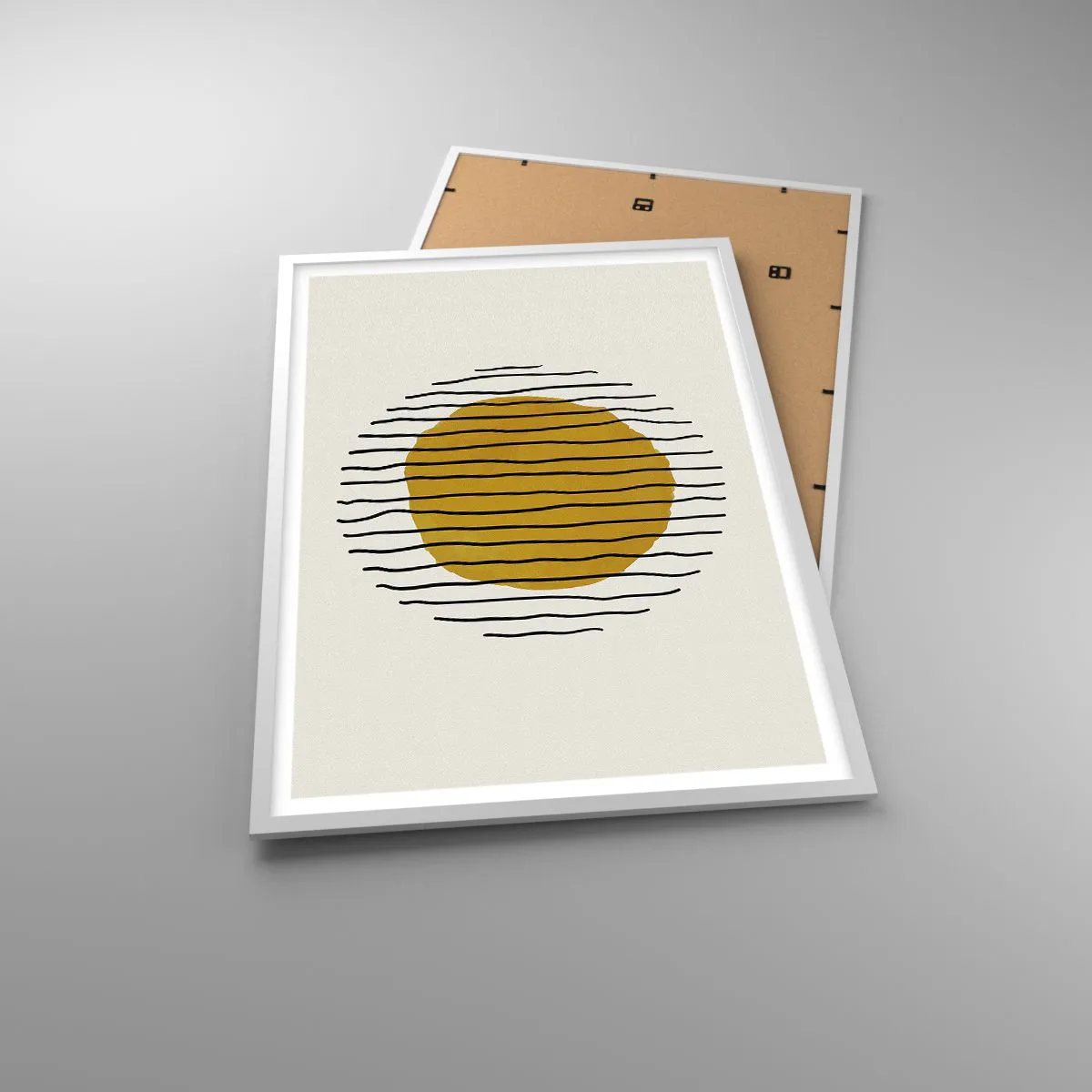 Affiche dans un cadre blanc - Poster - Abstraction tremblante de chaleur - 61x91 cm