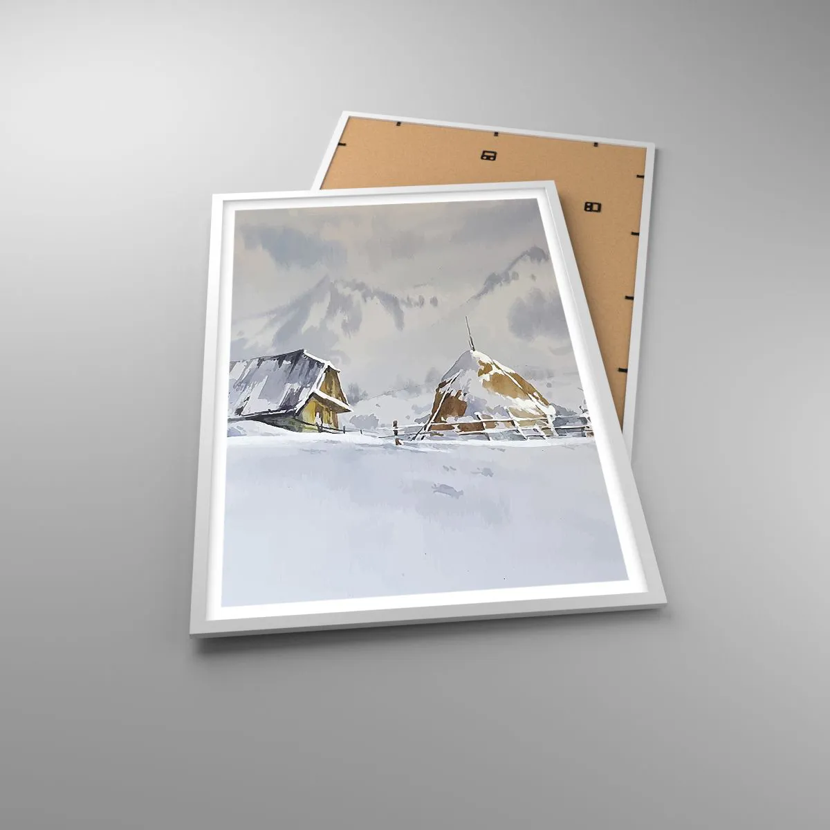 Poszter fekete keretben - Egy havas völgyben - 61x91 cm