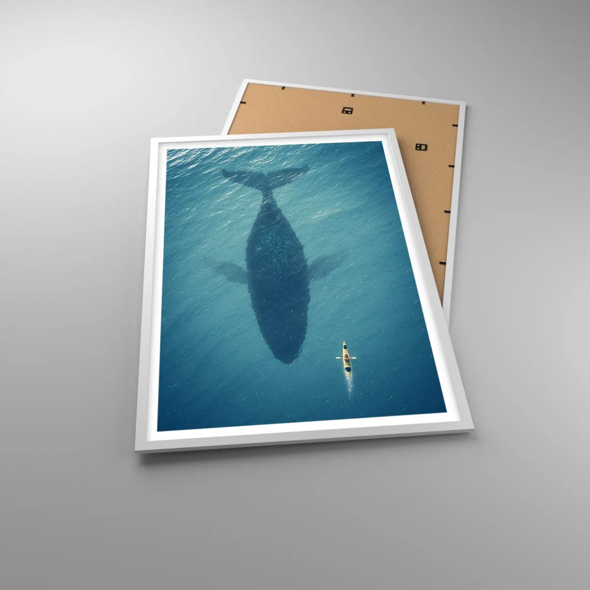 Poster in cornice bianca - Incontro sull'oceano - 61x91 cm