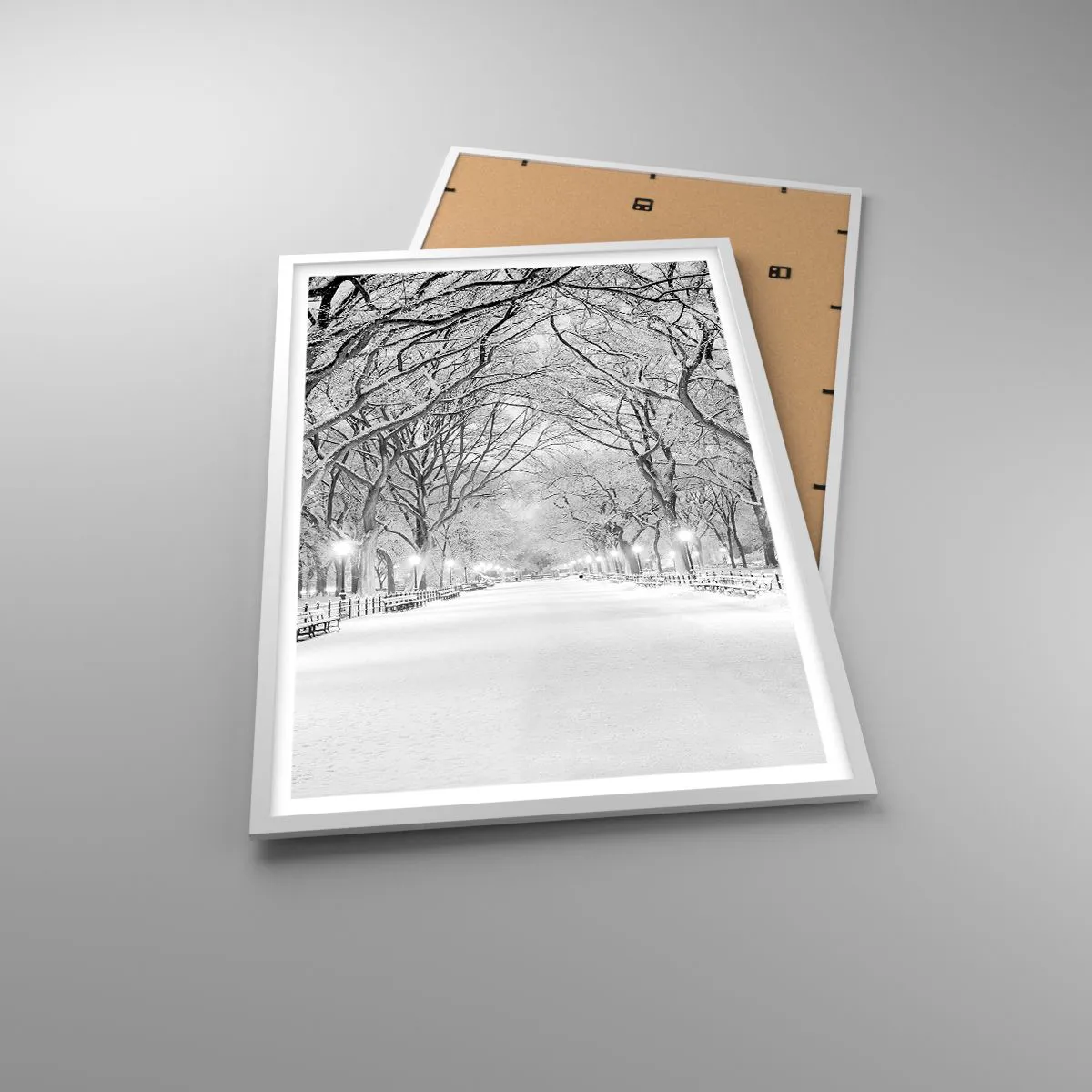 Plagát v bielom ráme - Štyri ročné obdobia – zima - 61x91 cm