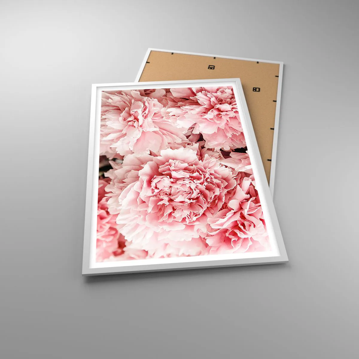 Affiche dans un cadre blanc - Poster - Rêve rose - 61x91 cm