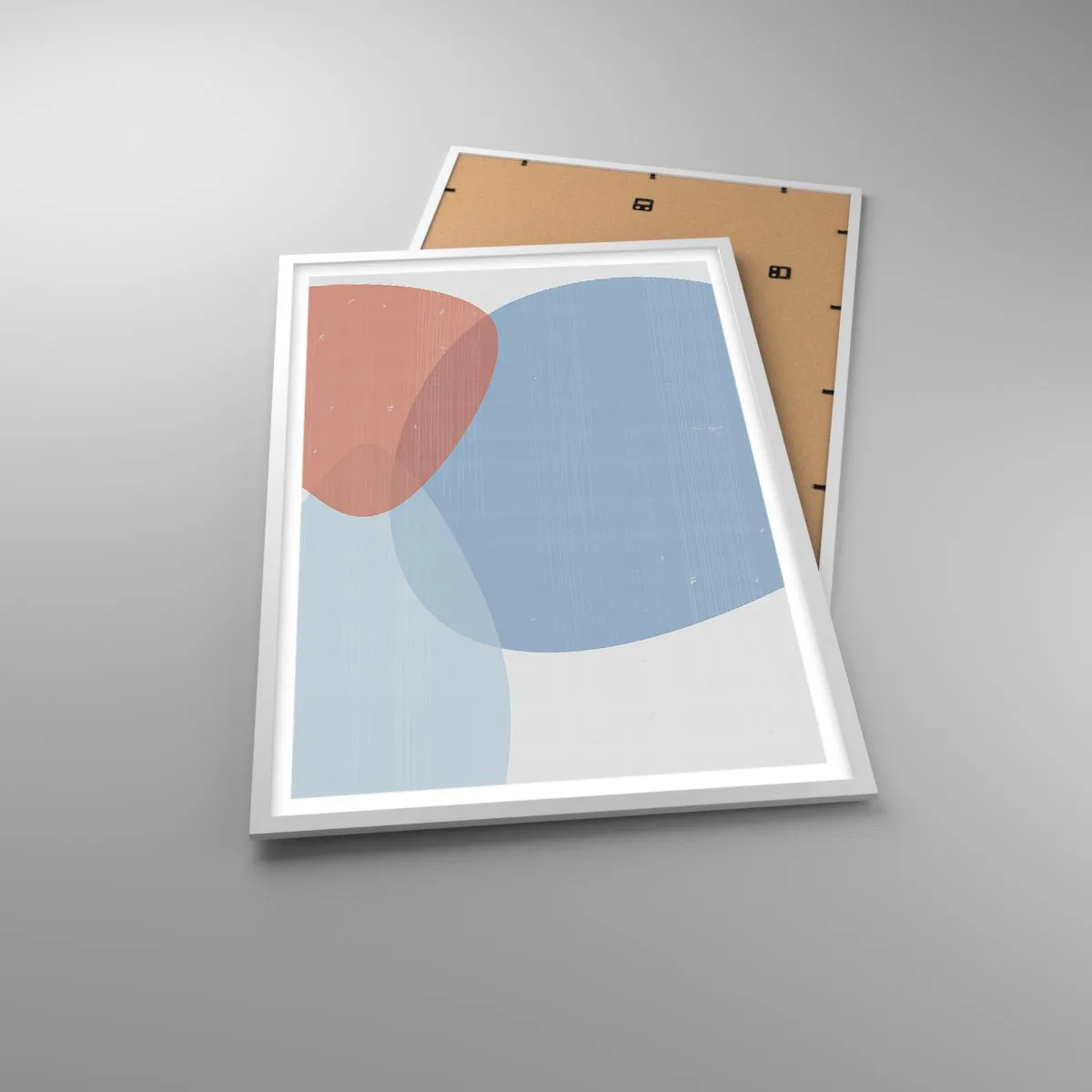 Affisch i vit ram - Pastellfärgade relationer - 61x91 cm