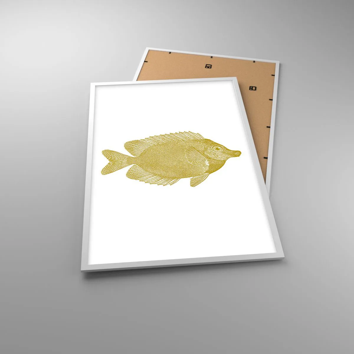 Affiche dans un cadre blanc - Poster - Du poisson et c'est tout - 61x91 cm