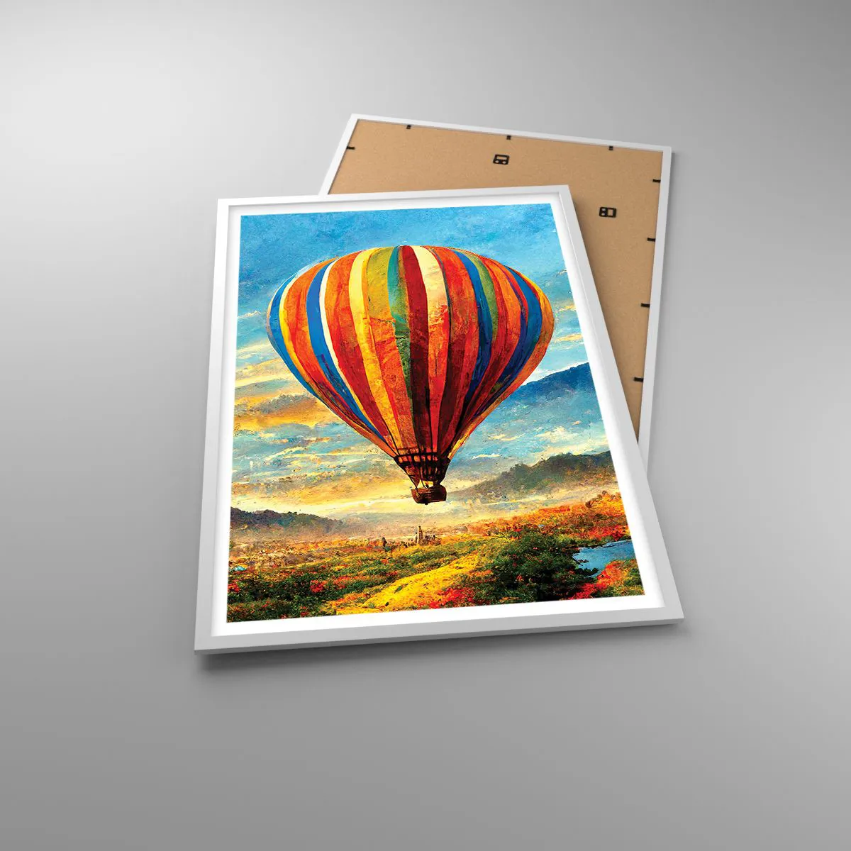 Affiche dans un cadre blanc - Poster - Dans le silence on voit mieux - 61x91 cm