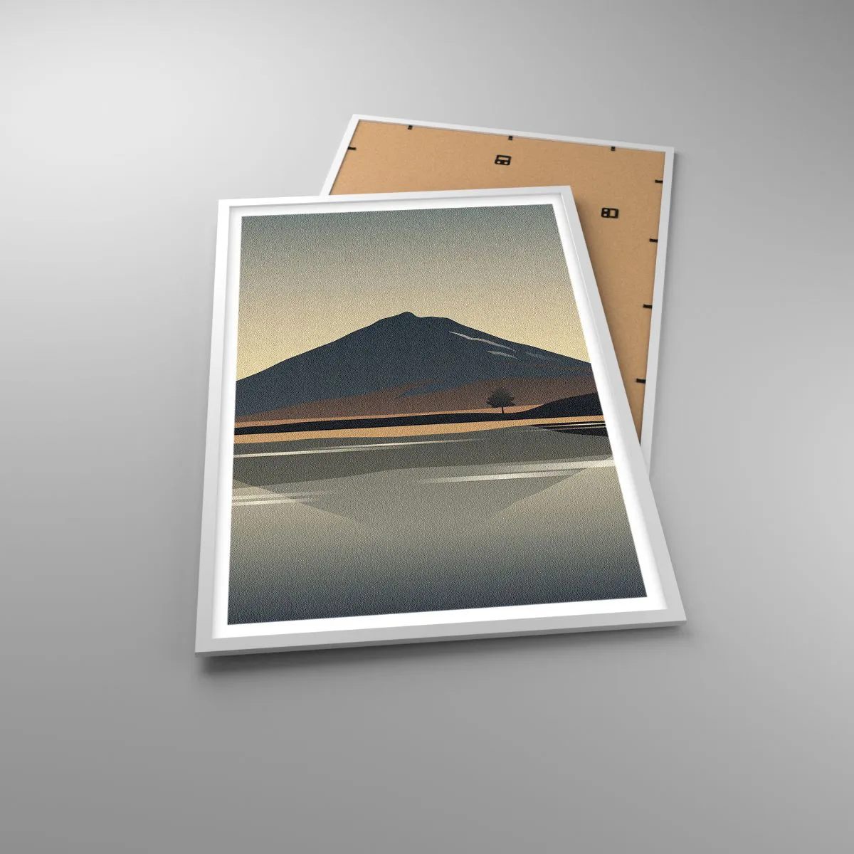 Plagát v bielom ráme - Zrkadlový odraz - 61x91 cm