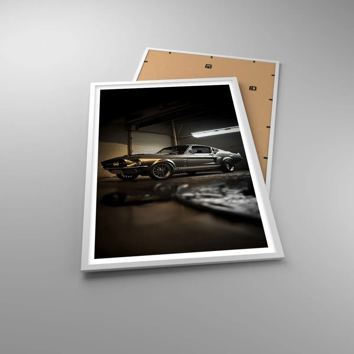 Affiche dans un cadre blanc - Poster - Retour dans le passé - 61x91 cm