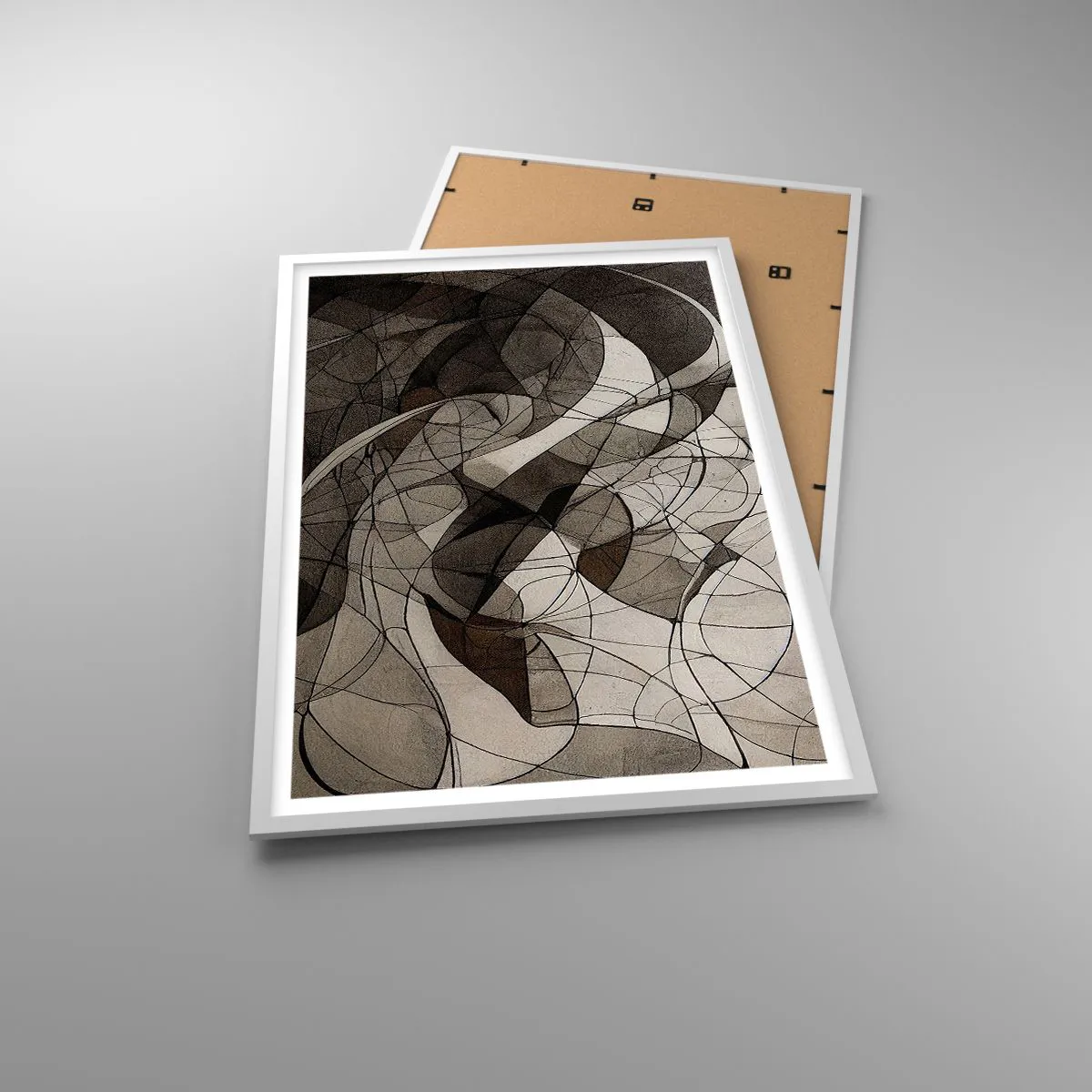 Poster in einem weißen Rahmen - Zirkulation von Erdfarben - 61x91 cm