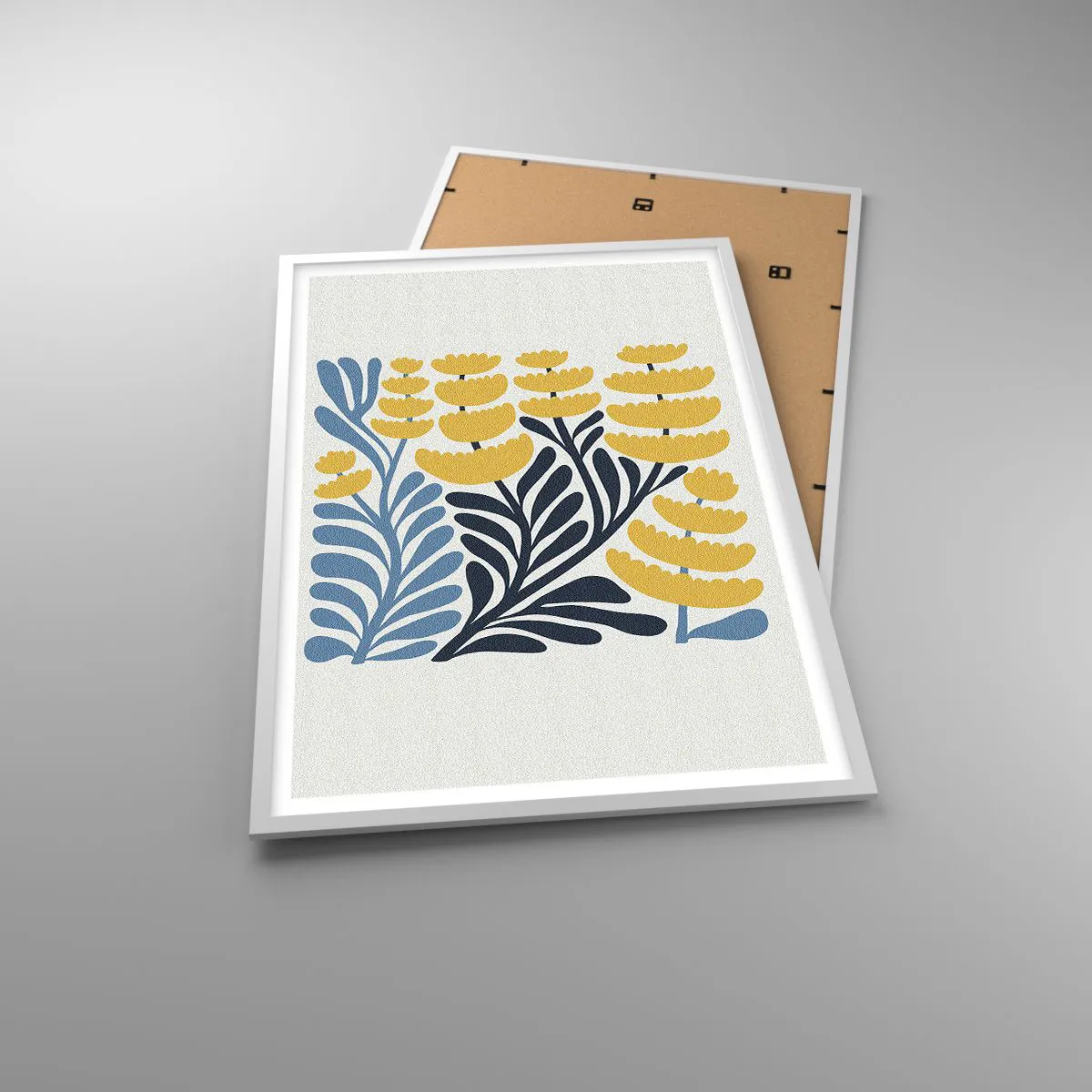 Poster in cornice bianca - Aiuola soleggiata - 61x91 cm