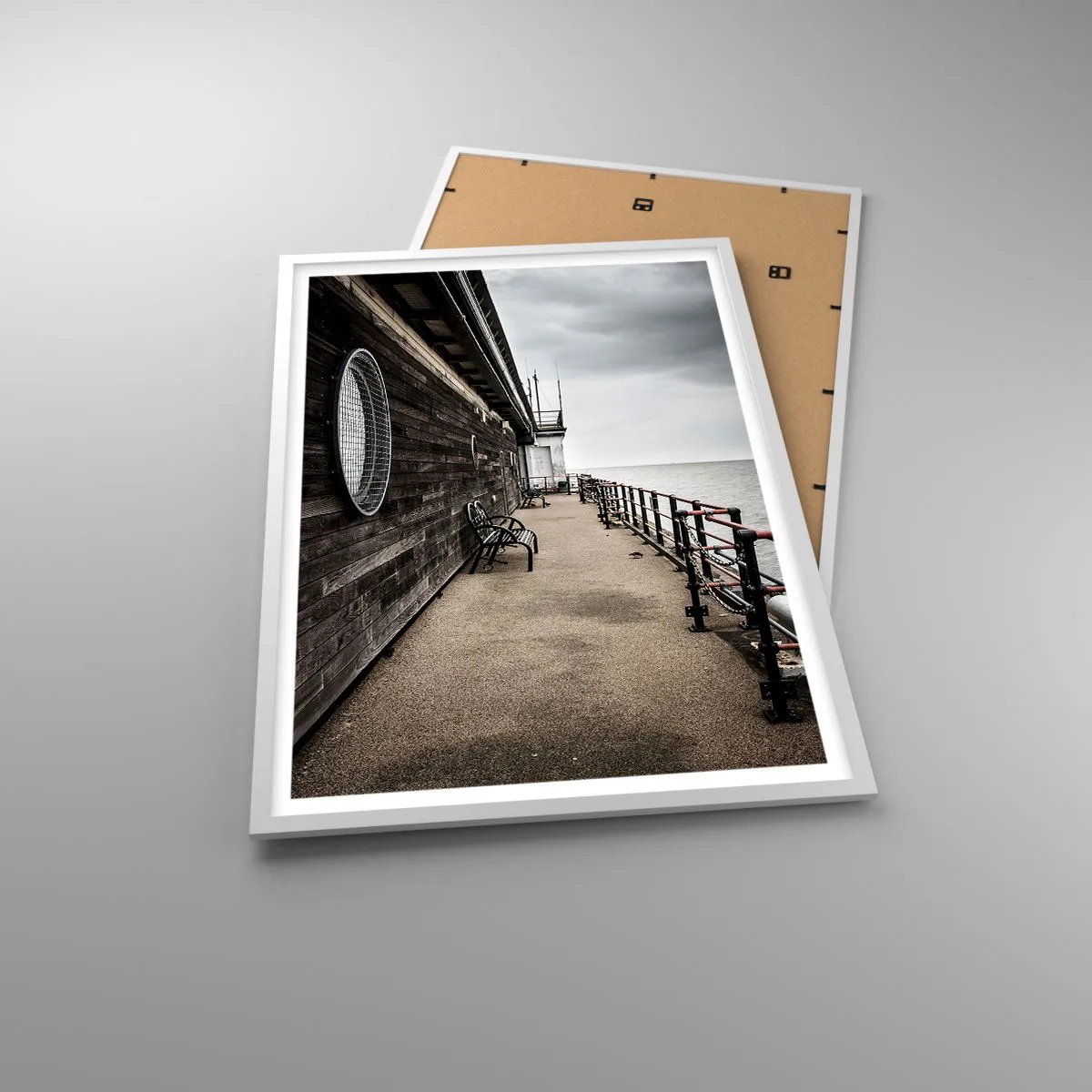 Affiche dans un cadre blanc - Poster - Le temps s'est arrêté - 61x91 cm