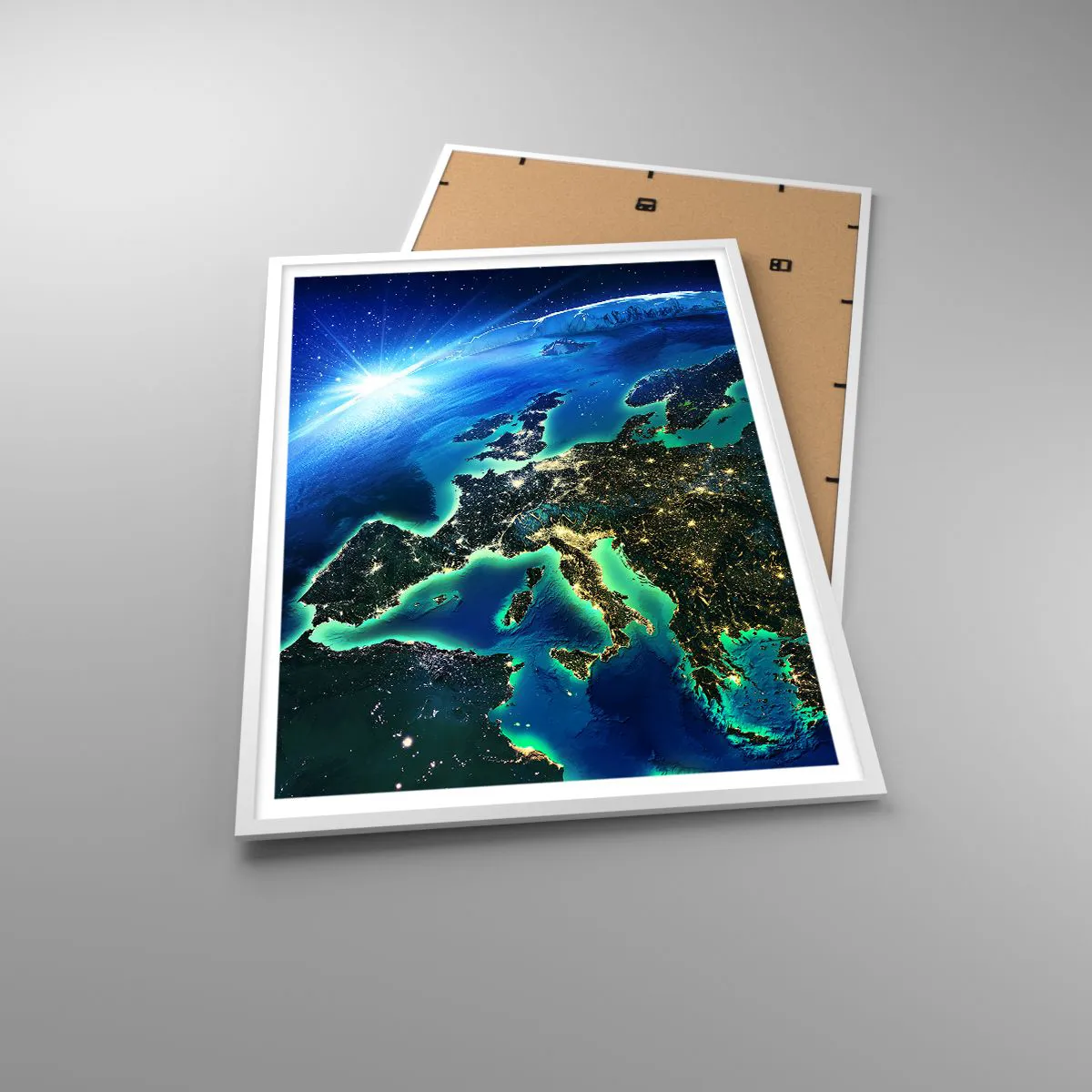 Pôster em moldura branca - Uma Europa cintilante - 70x100 cm