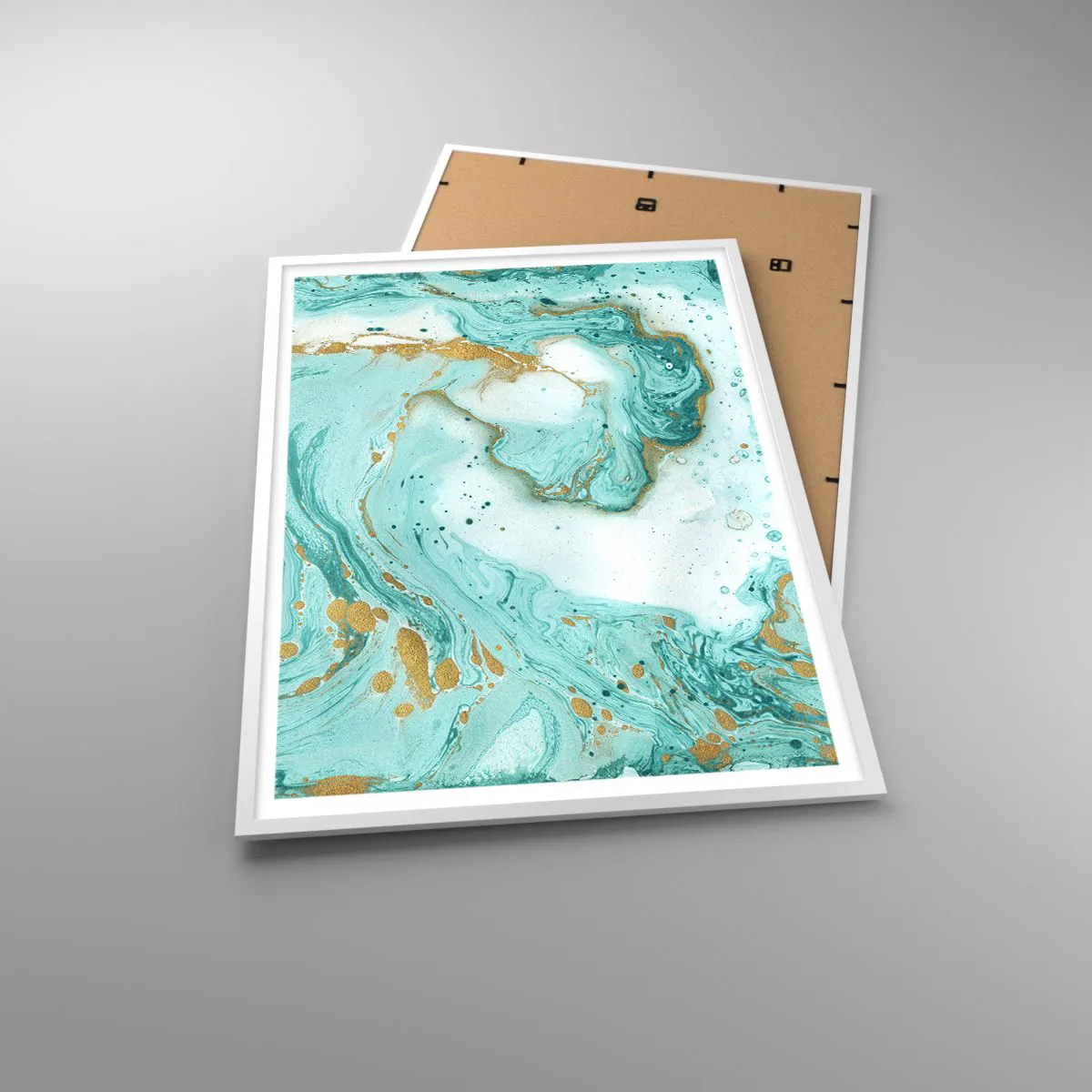 Poster in white frmae - Under the Great Wave of the Edo Period - 70x100 cm