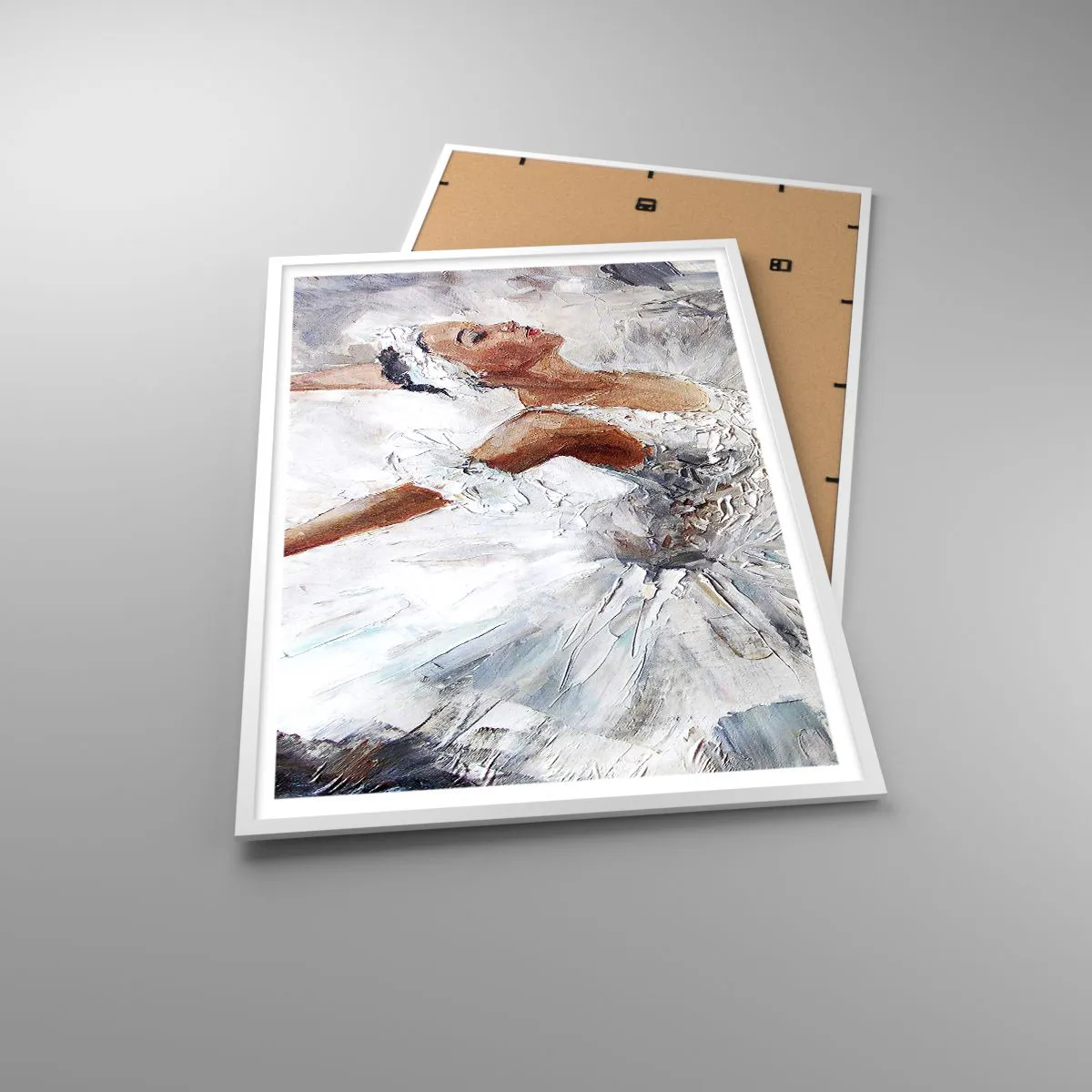 Plakat i hvid ramme - Blød og let som tyl - 70x100 cm