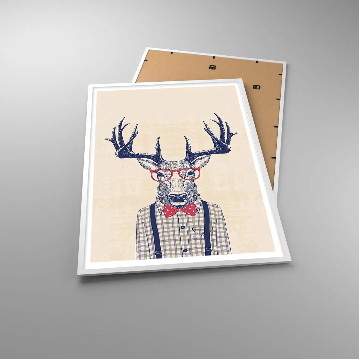 Affisch i vit ram - Rolig extravagans - 70x100 cm