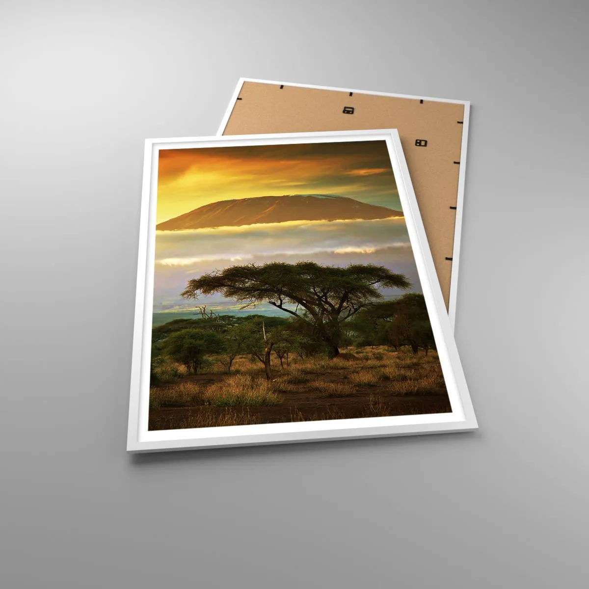 Plakat i hvid ramme - En rejsendes drøm - 70x100 cm