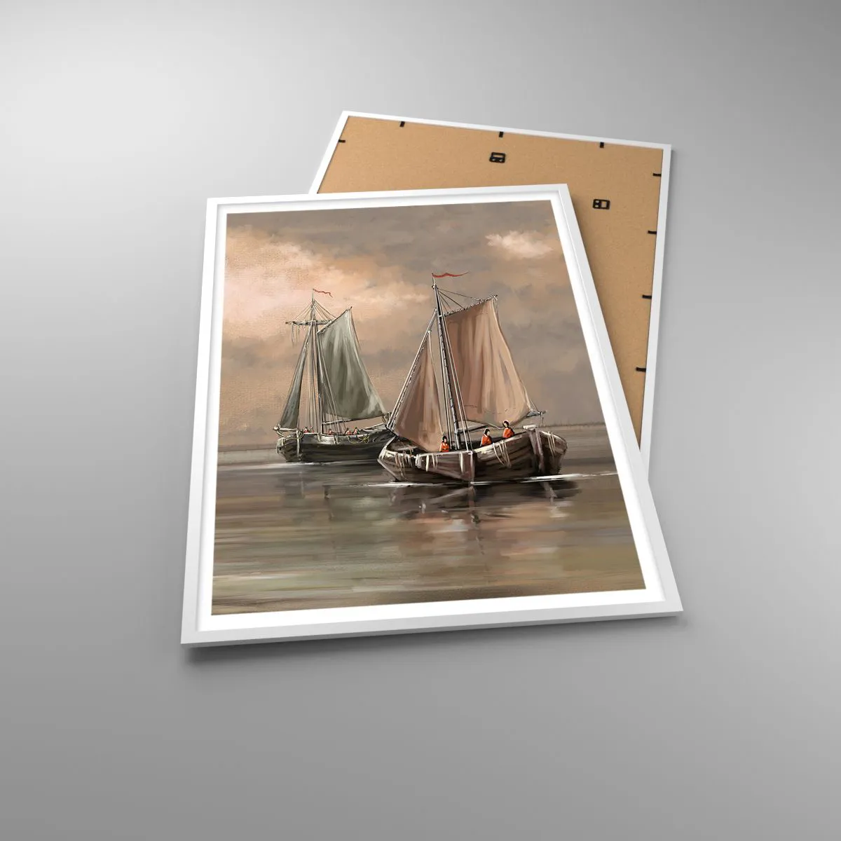 Plakat w białej ramie - Powrót żeglarzy - 70x100 cm