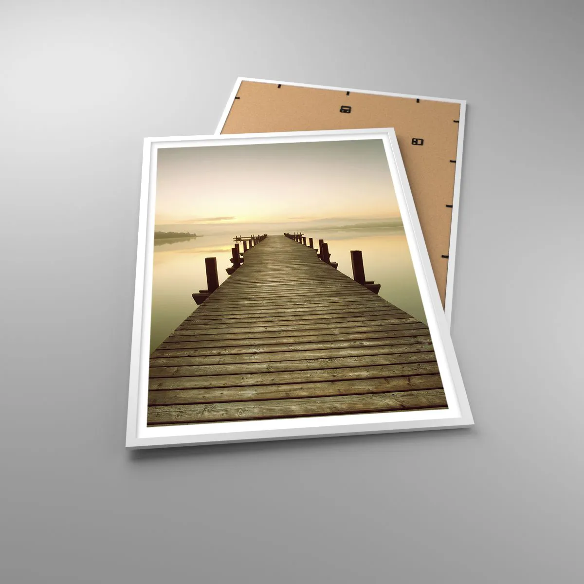 Poszter fekete keretben - Hajnal előtt, hajnal, fény - 70x100 cm