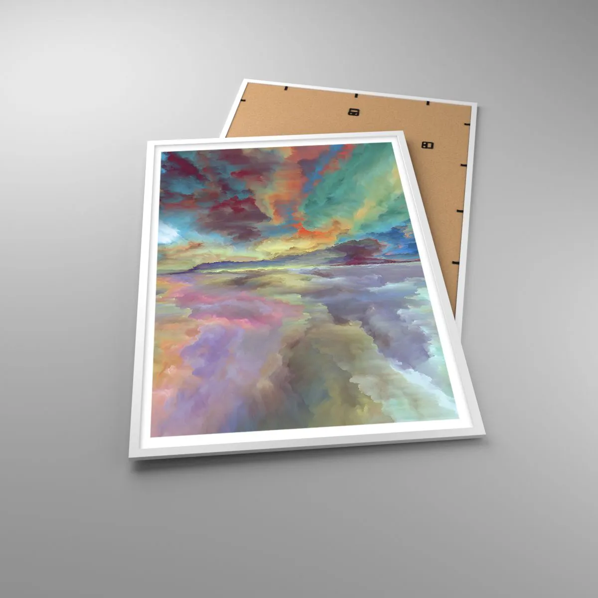 Affiche dans un cadre blanc - Poster - Deux paradis - 70x100 cm