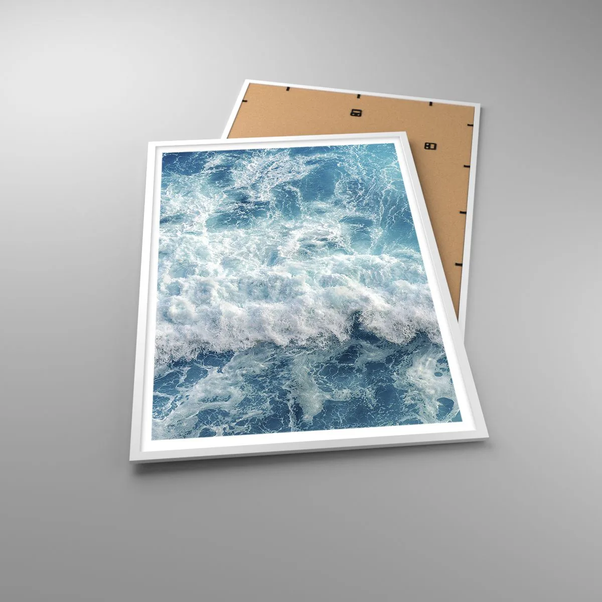 Affiche dans un cadre blanc - Poster - Joyeusement et en sautant - 70x100 cm