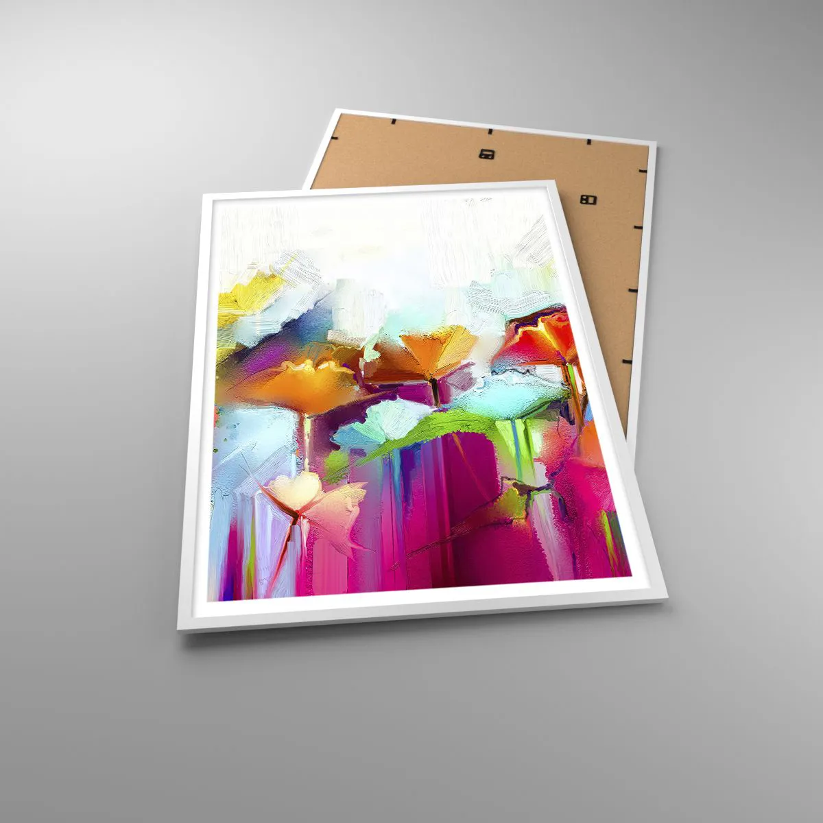 Affiche dans un cadre blanc - Poster - L'arc-en-ciel s'est épanoui - 70x100 cm