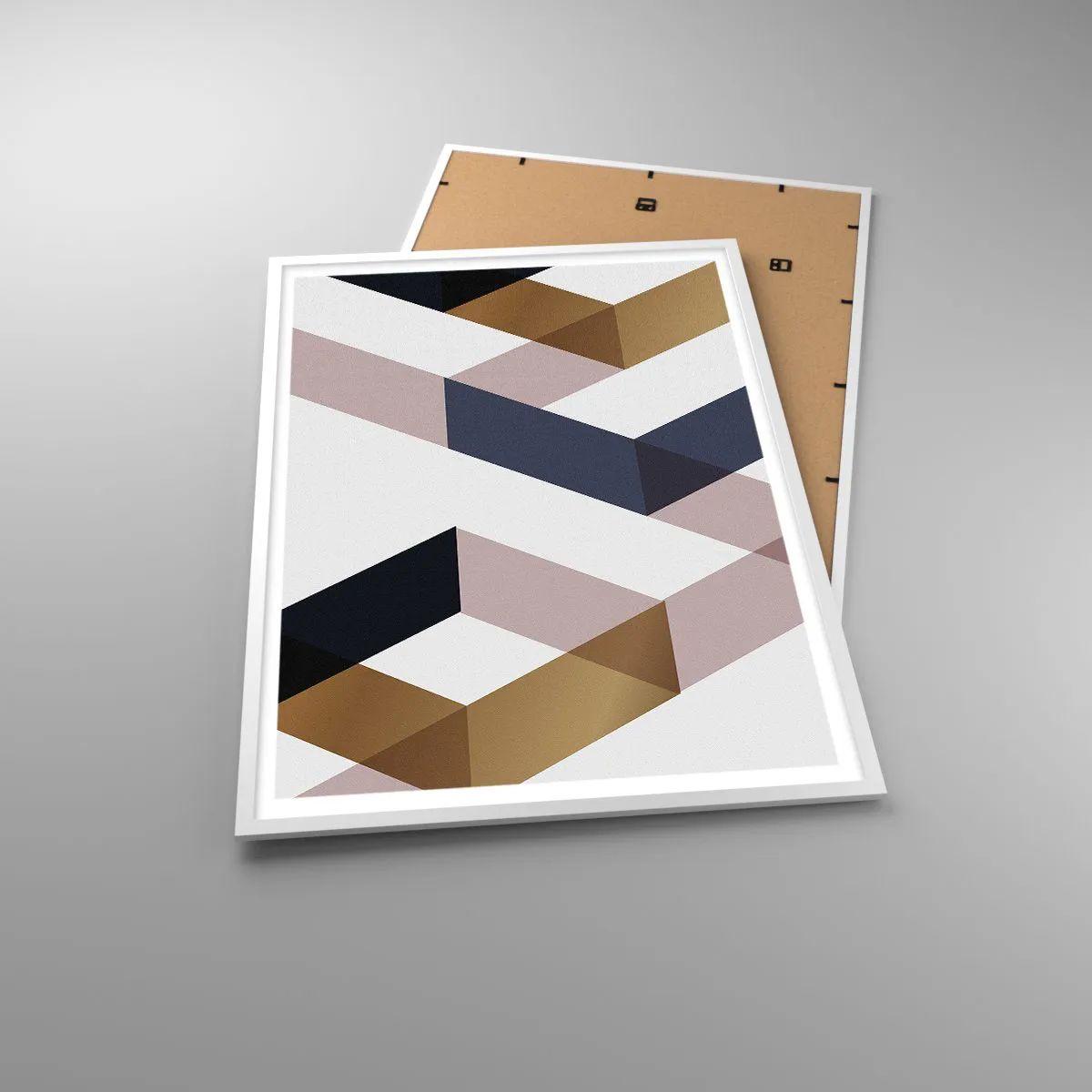Plagát v bielom ráme - Roviny a uhly - 70x100 cm