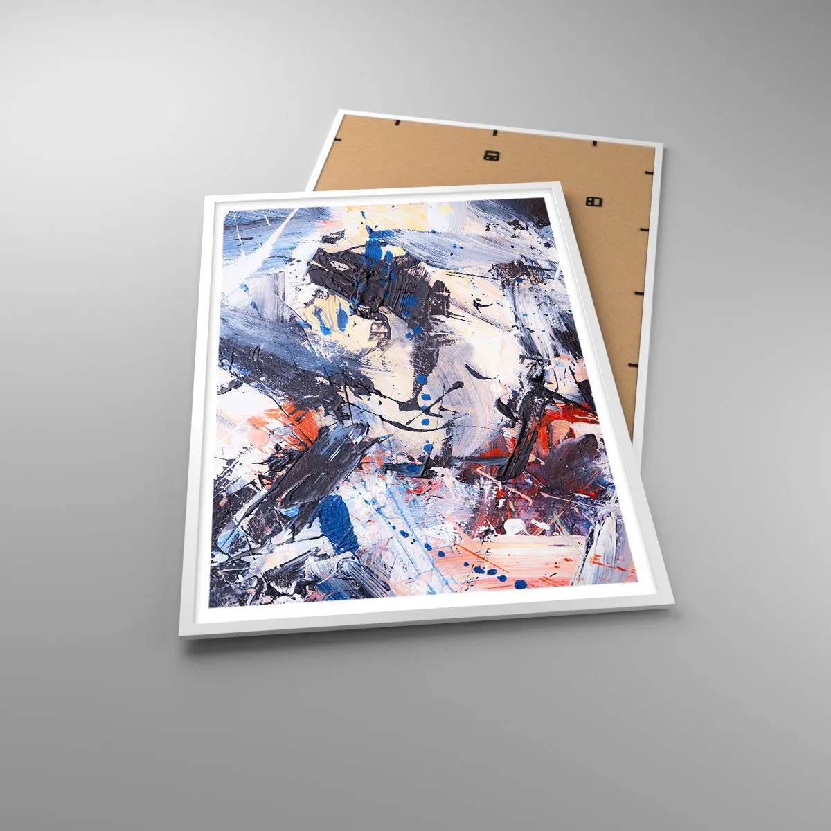 Poster in white frmae - Crazy Dance of Abstraction - 70x100 cm