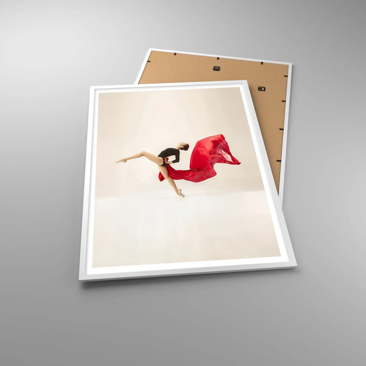 Plakat w białej ramie - Czerwone i czarne - 70x100 cm