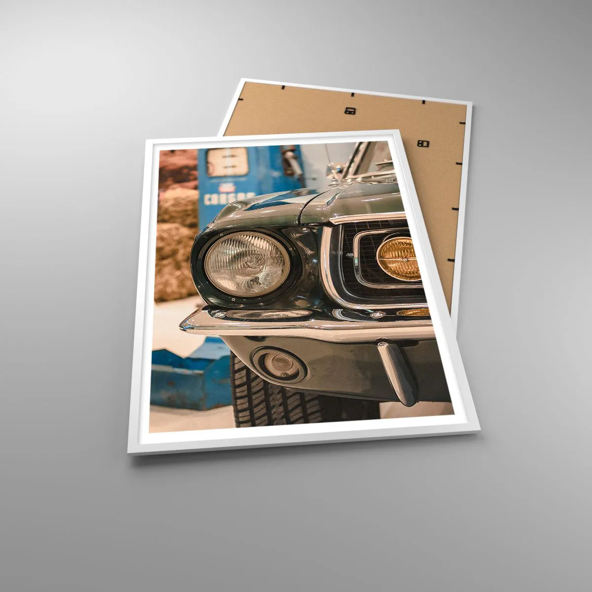 Poster in einem weißen Rahmen - Treffen mit einer Legende - 70x100 cm