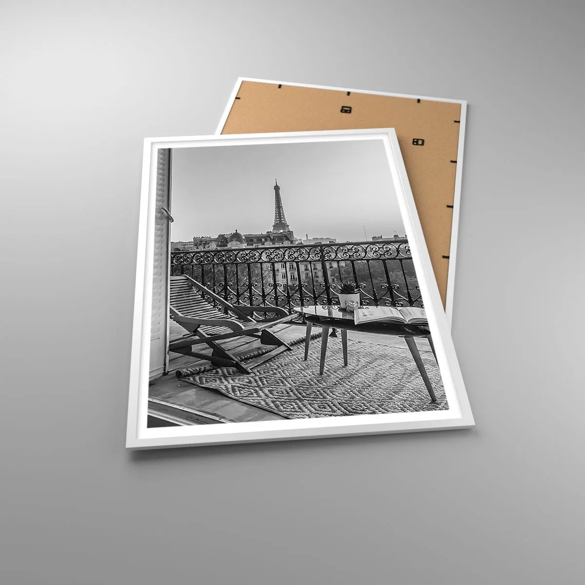 Poster in einem weißen Rahmen - Pariser Nachmittag - 70x100 cm