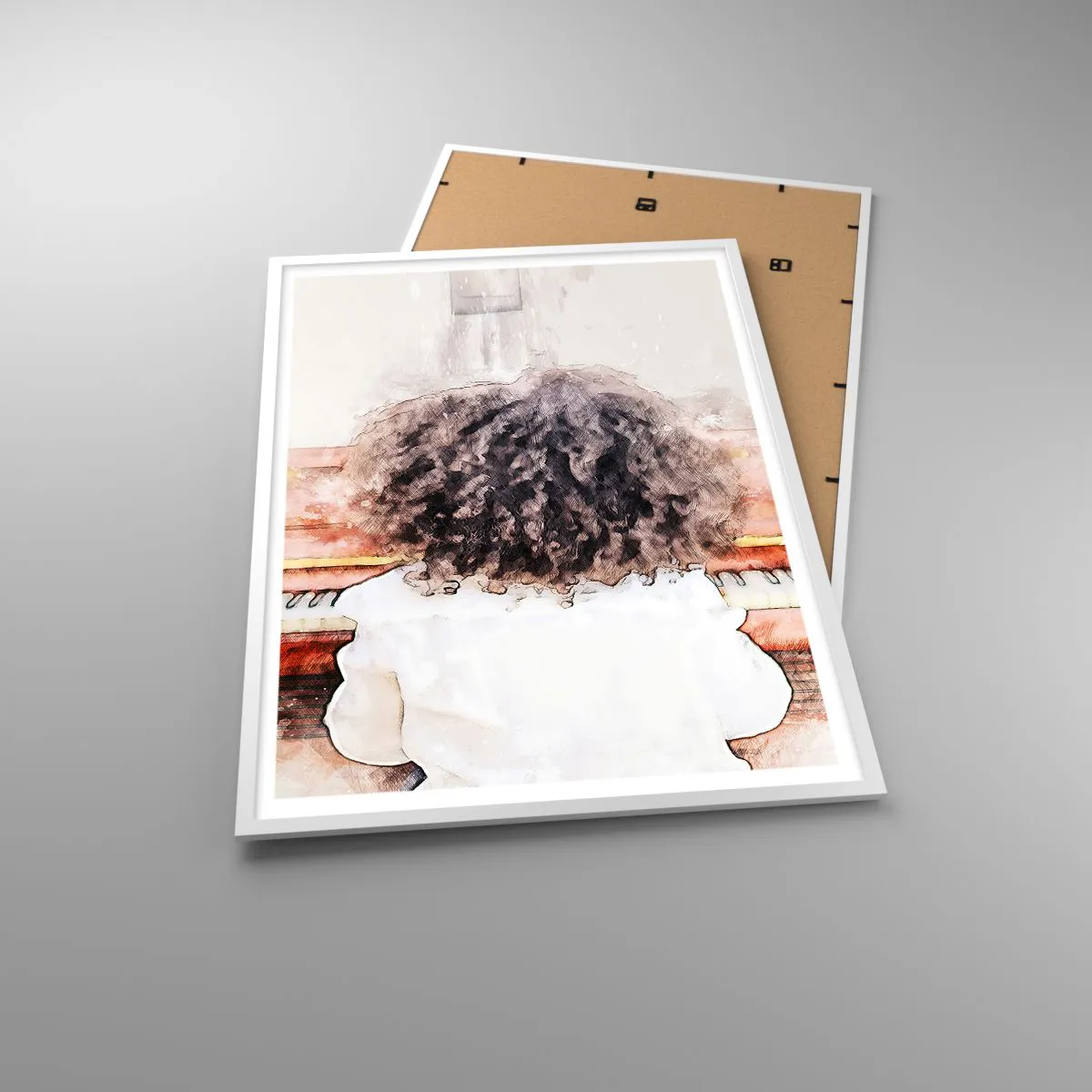 Affisch i vit ram - I en ny värld - 70x100 cm