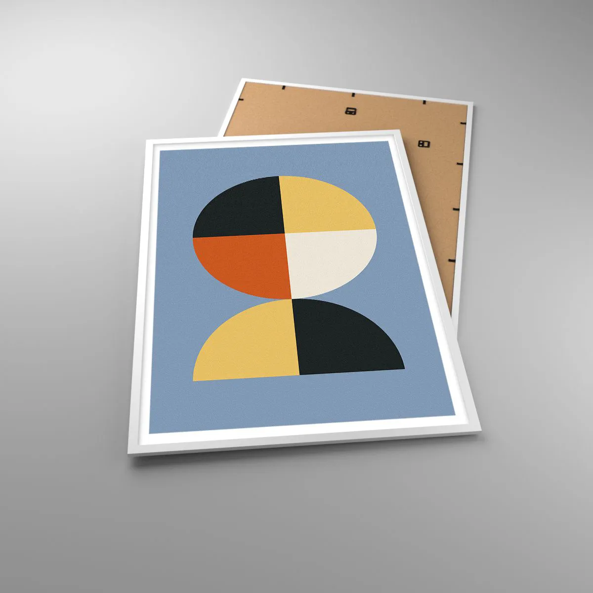 Affiche dans un cadre blanc - Poster - Regarde et compte - 70x100 cm