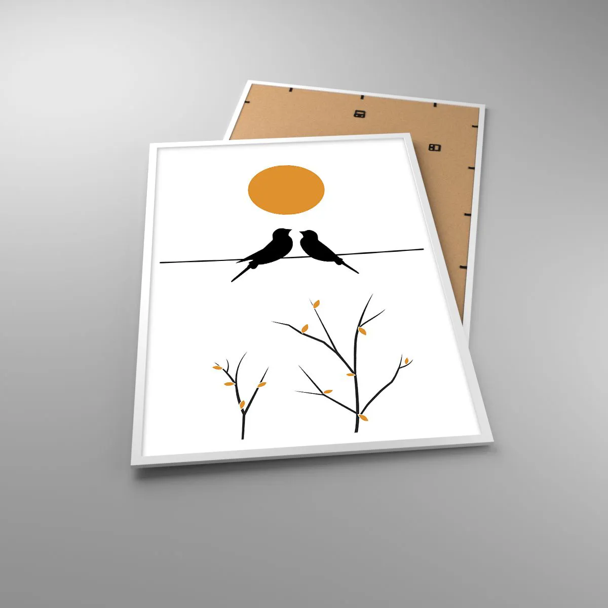 Poster in white frmae - Nightingale Evening - 70x100 cm