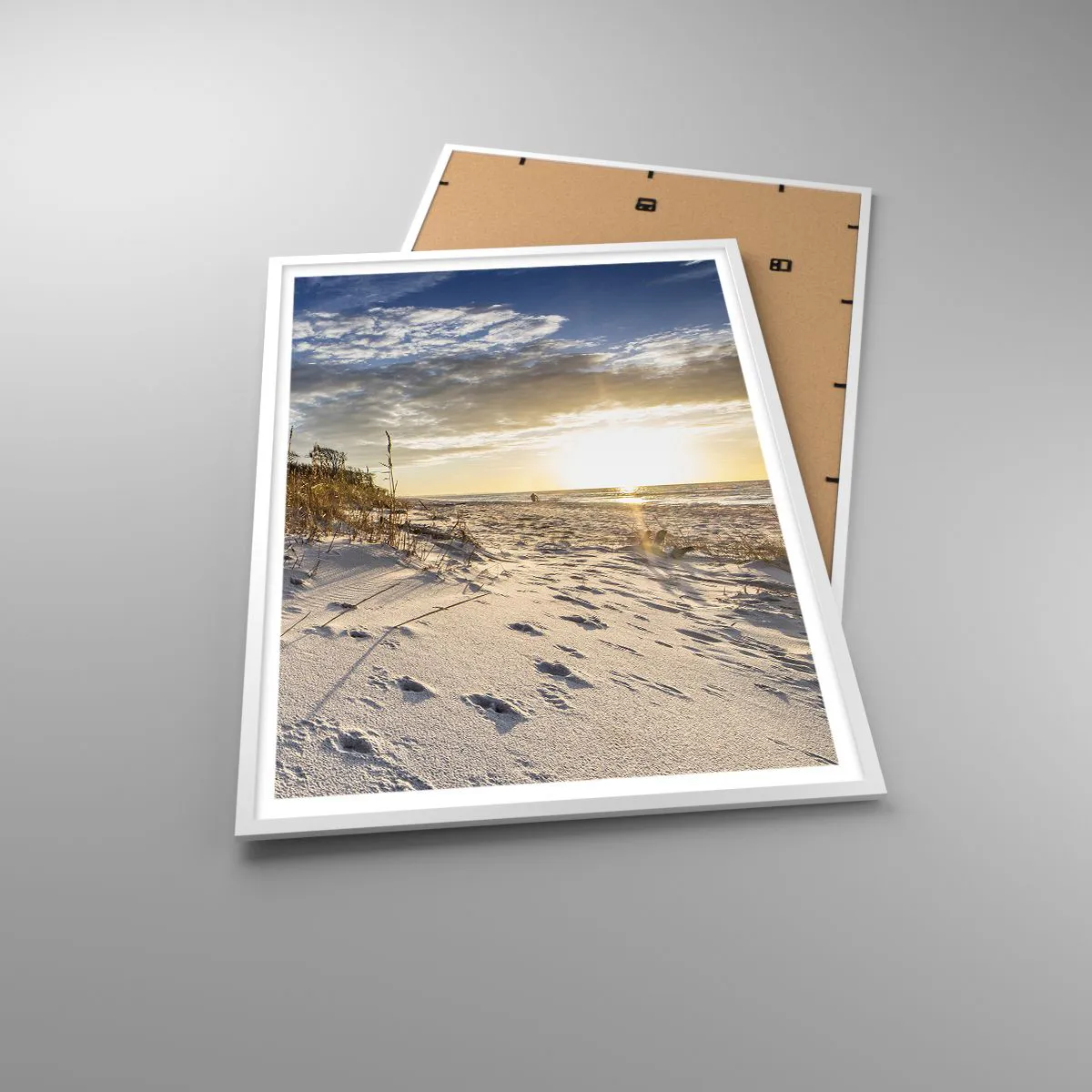 Poster in white frmae - Invitation to a Walk - 70x100 cm