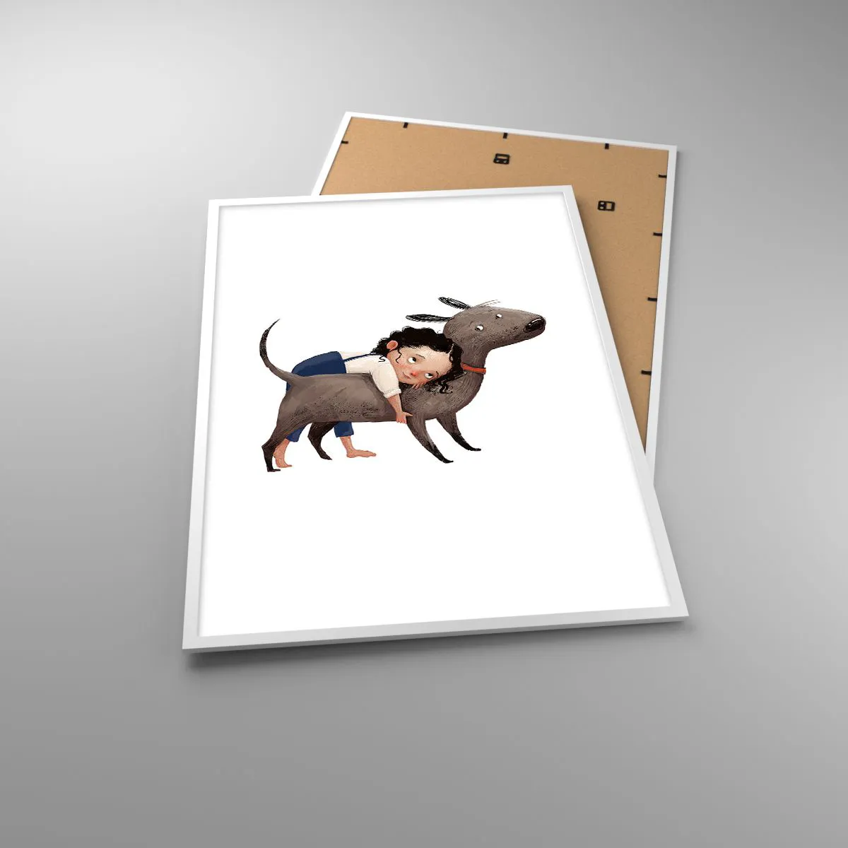 Plagát v bielom ráme - Najlepší priatelia - 70x100 cm