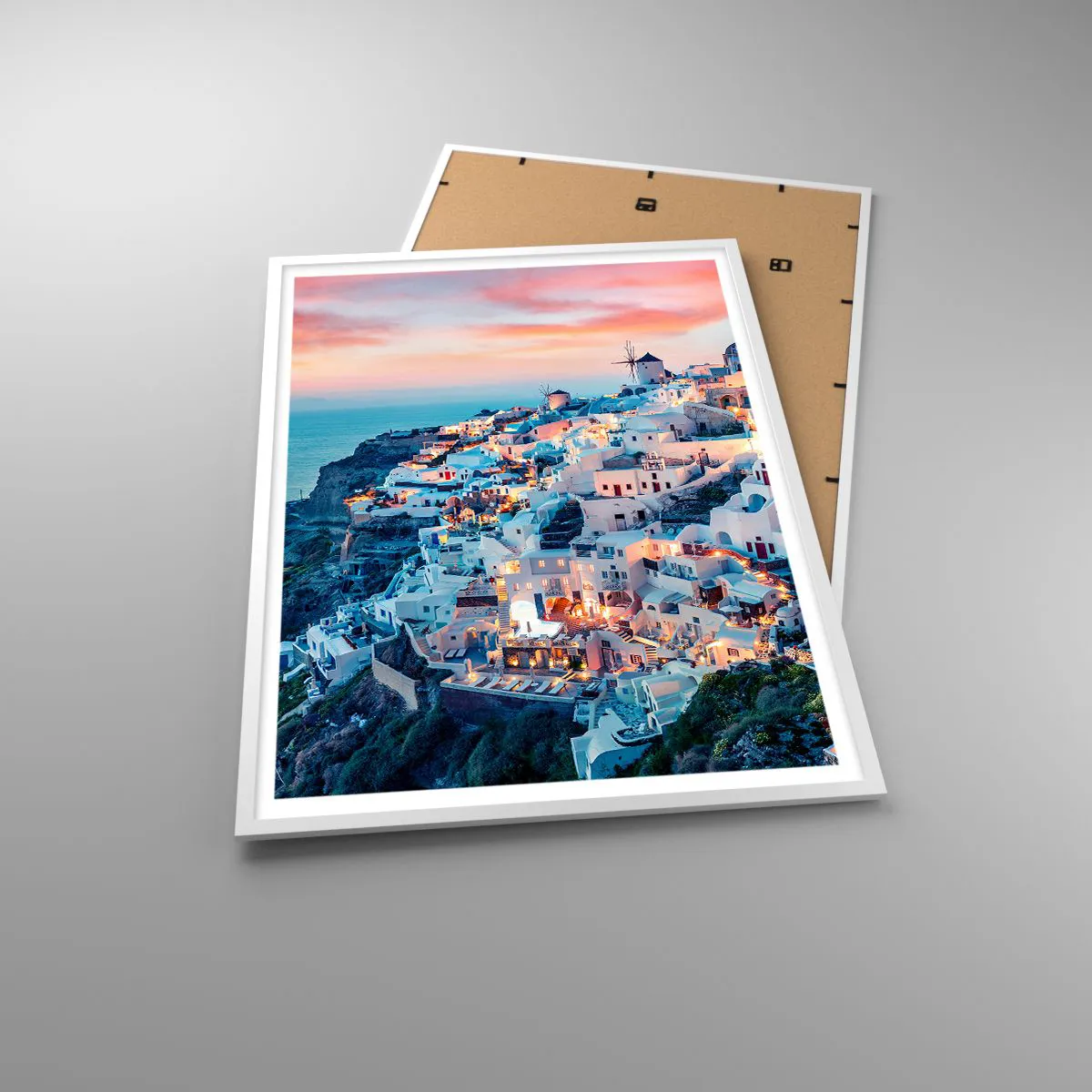 Affisch i vit ram - Din stora grekiska semester - 70x100 cm